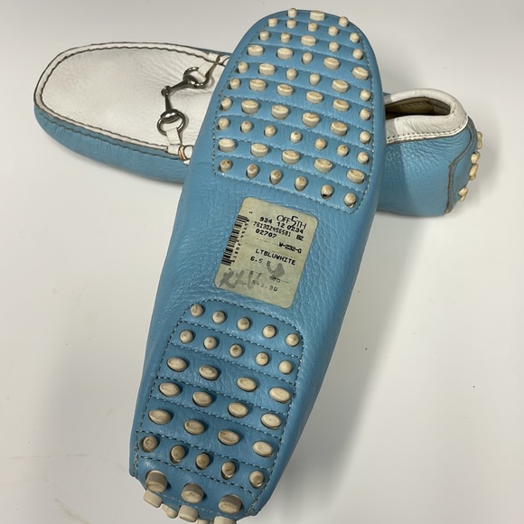 ANTONIO BOSSI.  Womans. Loafers.   White and Blue Leather size. 6.5. Authentic - Picture 8 of 8